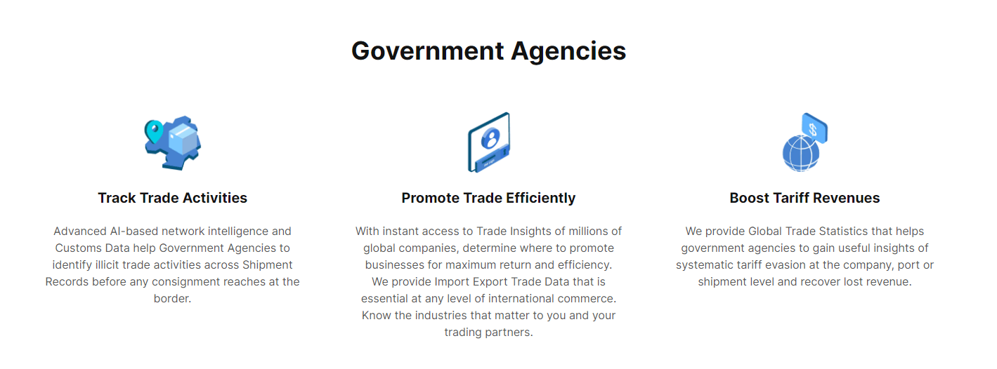 TradeData.Pro’s solutions for government agencies